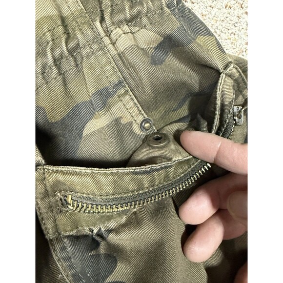 Express Women’s Sz M Camo Hooded Coat Jacket Soft Faux Fur Lined Removable Vest - Picture 9 of 16